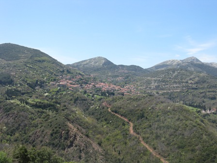 Andritsena seen from eastern approach.