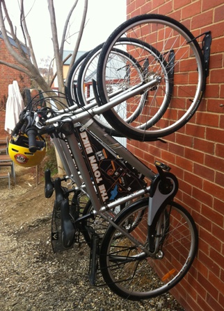 Bicycles for hire outside Bridge Road Brewery