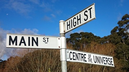 Centre of the universe in tiny Lyonville