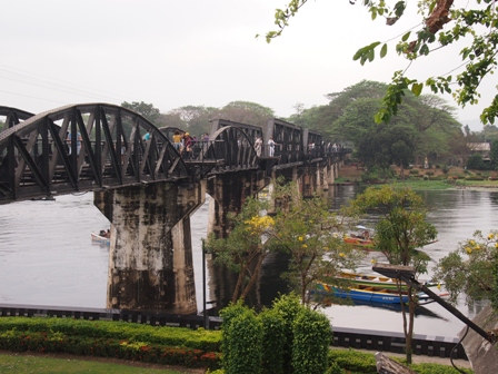 Current bridge over river Kwai at Kanchanaburi