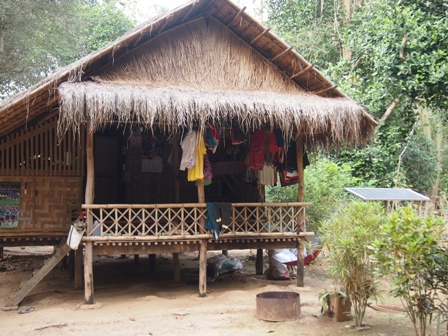 Mon village house with solar panel