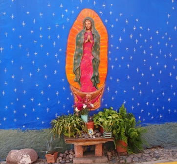 Virgin Mary mural