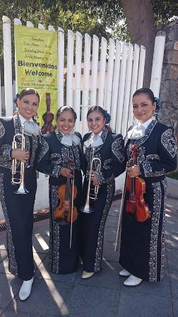 Female mariachi band members from Tlaquepaque