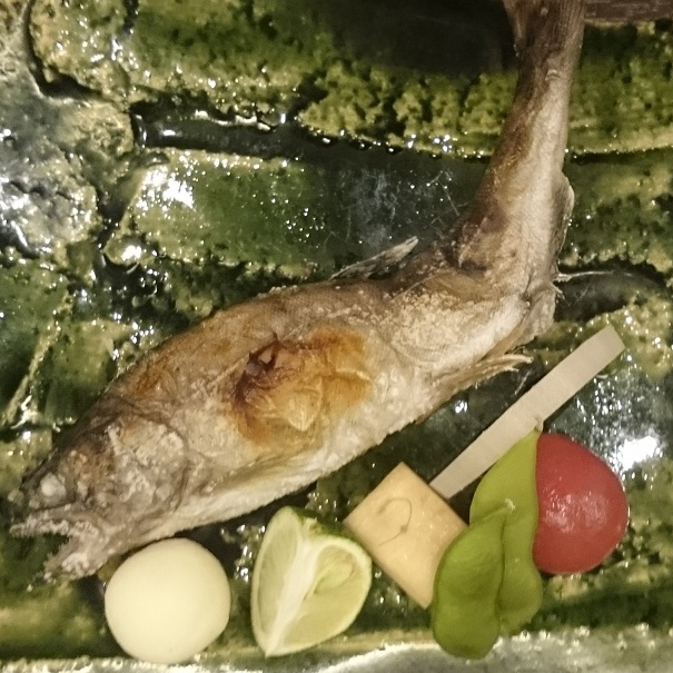 Ayu fish dish at Hanabo, part of a 10 course kaiseki
